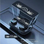 DLS M10 True Wireless Bluetooth Earbuds with LED Display, Hi-Fi Sound, Touch Control, Long Battery Backup, Noise Reduction, for Android & iOS (Black)