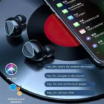DLS M10 True Wireless Bluetooth Earbuds with LED Display, Hi-Fi Sound, Touch Control, Long Battery Backup, Noise Reduction, for Android & iOS (Black)