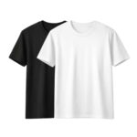 DLS Men’s Plain Cotton T-Shirt, Breathable Fabric, Regular Fit Casual Wear for Daily Use-Black/White( Multiple colors option available)