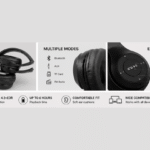 DLS P47 Wireless Bluetooth Headphones 4.2+EDR | Over-Ear Foldable with Deep Bass, FM Radio, TF Card Support | Compatible with all device