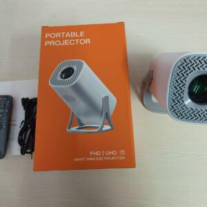 DLS Portable Smart 4K Projector | Full HD Mini Home Theater Projector | LED Projector with Remote Control for Movies, Gaming & Outdoor Entertainment