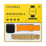 DLS C9 Ultra 3 Smart Watch with 2.20” HD Display, Bluetooth Calling, Fitness Tracker, Heart Rate Monitor, Multi-Sport Modes (Strap:Golden+1)